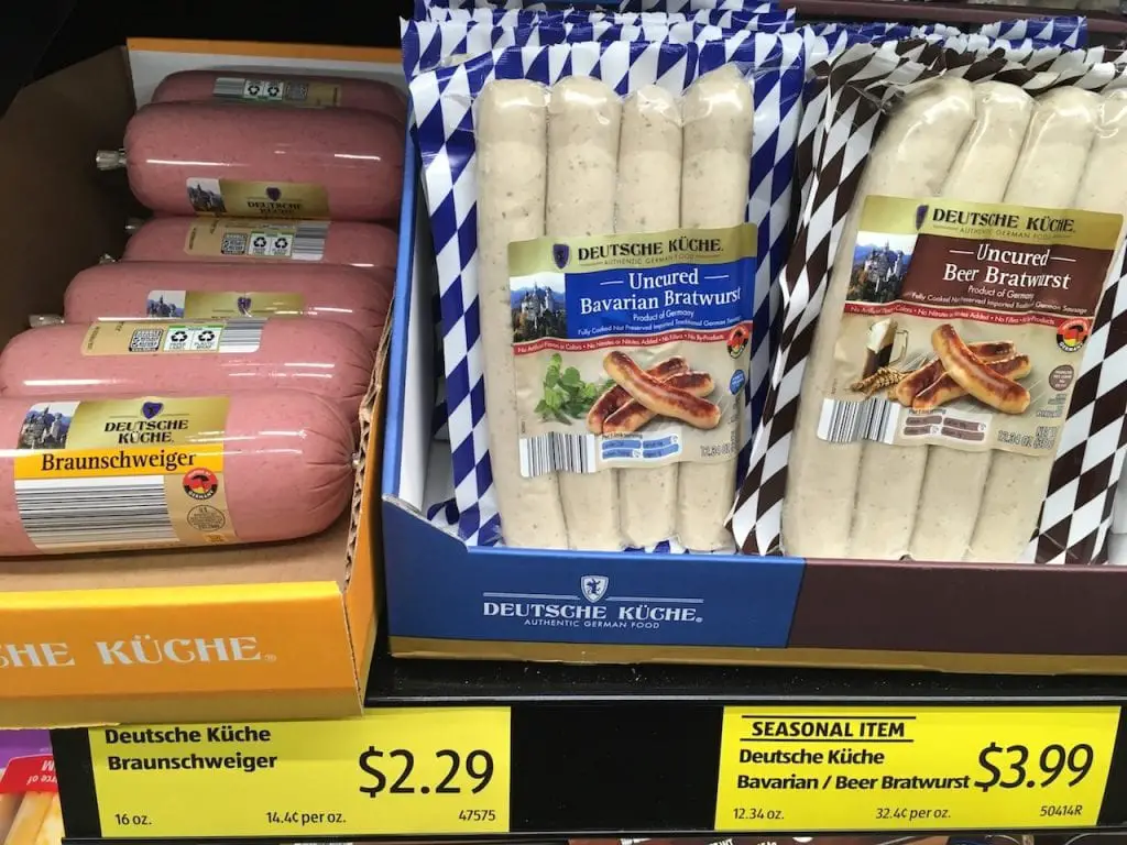 German sausages Aldi