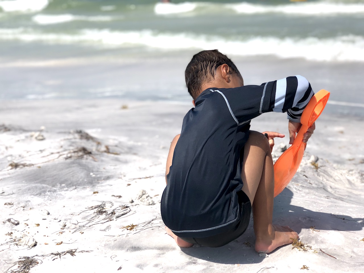 Fort de Soto Beach, a day trip from Orlando, is the perfect beach for families with children