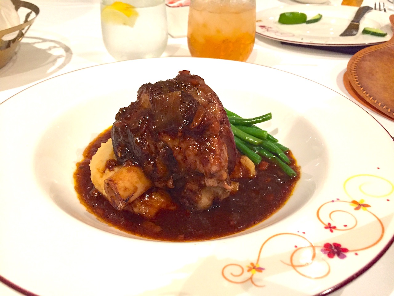 Lamb shank at Lumiere's on board the Disney Magic is one of the best pieces of lamb you'll ever eat!