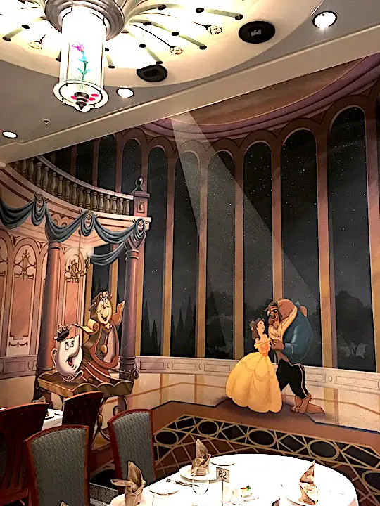 Lumiere's Restaurant detail on board the Disney Magic