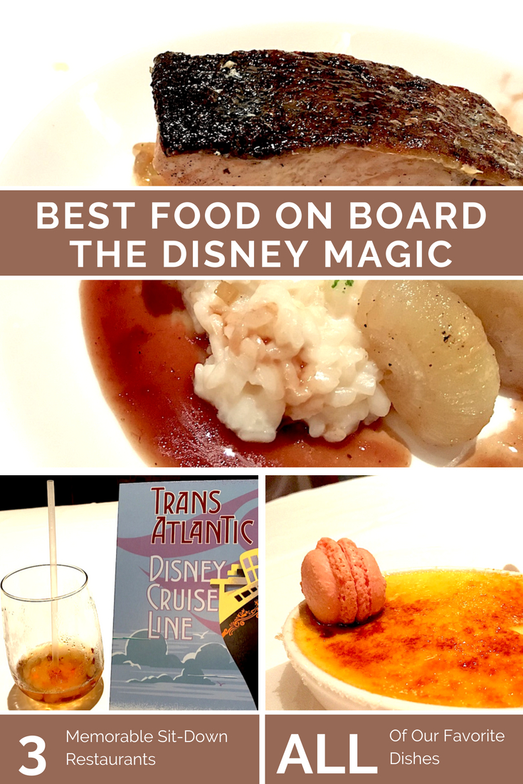 Best food on board the Disney Magic, from main plates to finger food, you will want to order those mouthwatering dishes!!