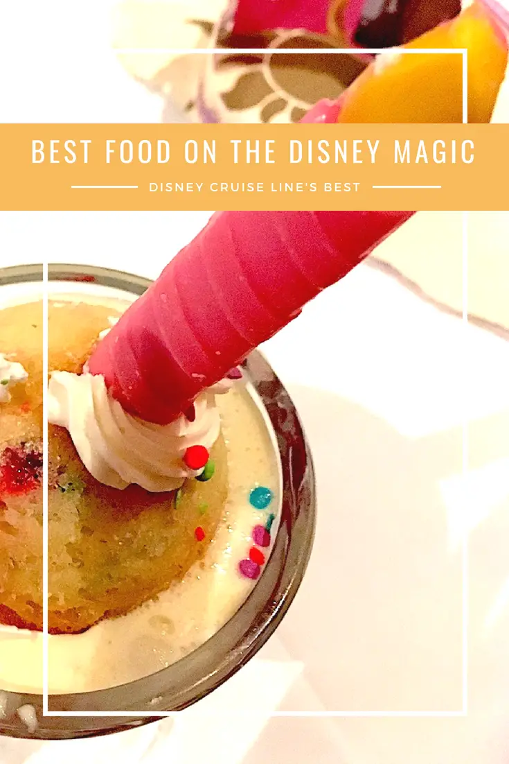 Best food on board the Disney Magic, from main plates to finger food, you will want to order those mouthwatering dishes!!