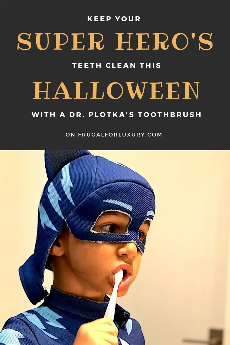 Keep your super-hero's teeth clean this Halloween with Dr. Plotka Toothbrushes #oralcare #drplotka #kidstoothbrushes #dentalcare #halloween #cleanteeth #besttoothbrushes 