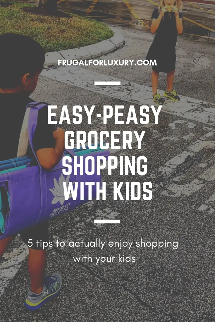 Tips for easy trips to the grocery store with kids! Lotus Trolley Bag is definitely our favorite way to grocery shop! #lotustrolleybag #gogreen #noplastic #plasticfree #shoppingwithkids #pareningtips #parenting #mommyblog #familylifestyle