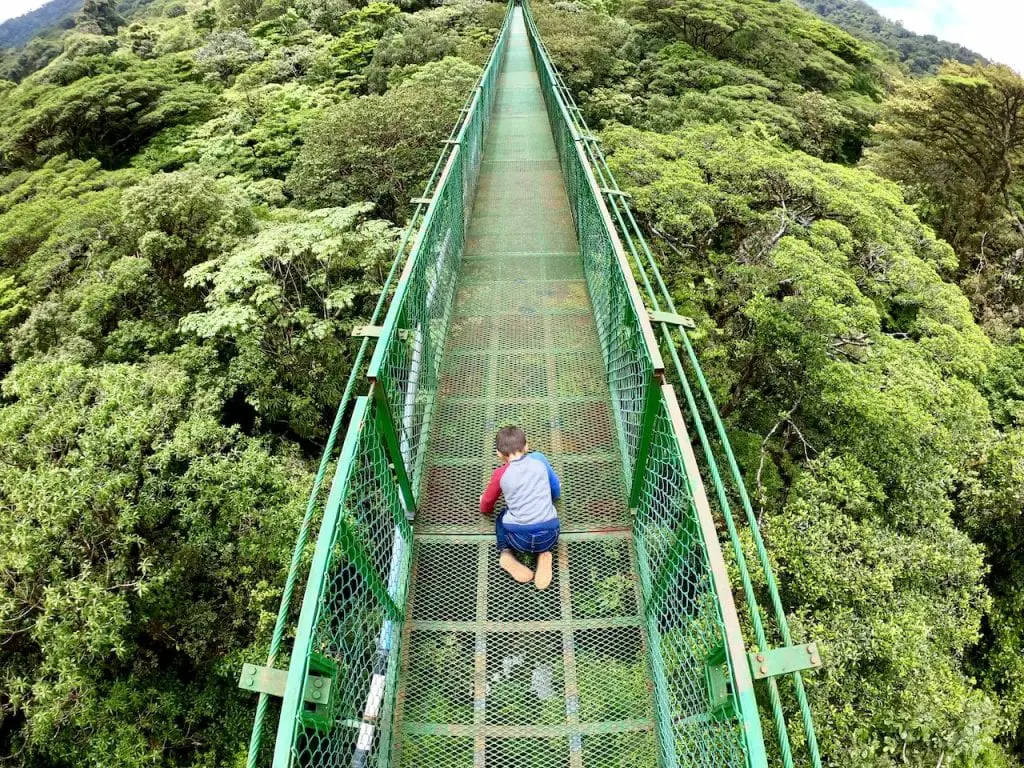 Zip Lining and Hanging Bridges with Kids in Monteverde, Costa Rica | Zip lining with kids | Selvatura Adventure Park | Costa Rica with kids | Suspension bridges | #costarica #costaricawithkids #suspensionbridges #ziplining #zipliningwithkids #costaricazipline