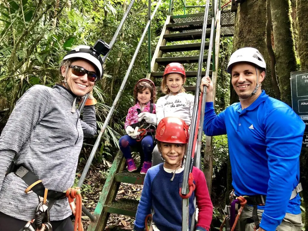 Zip Lining and Hanging Bridges with Kids in Monteverde, Costa Rica | Zip lining with kids | Selvatura Adventure Park | Costa Rica with kids | Suspension bridges | #costarica #costaricawithkids #suspensionbridges #ziplining #zipliningwithkids #costaricazipline