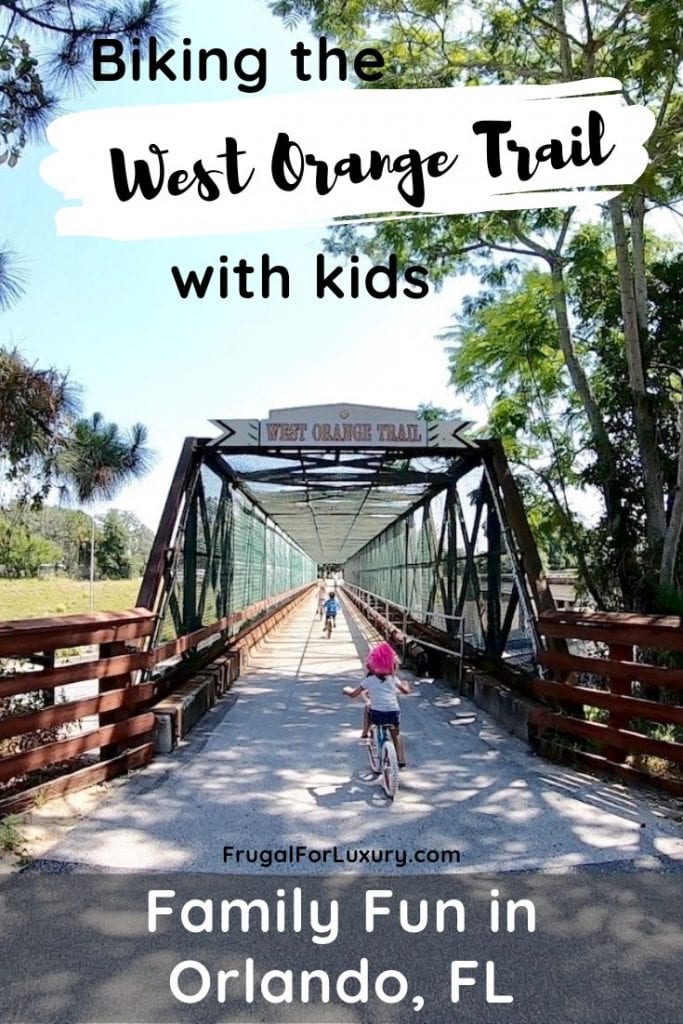 Biking the West Orange Trail with kids, in Orlando, FL | Orlando day trip | Orlando outdoor activity with kids | Orlando fun | Orlando with kids | Biking in Orlando | #familytravel #orlando #orlandowithkids #orlandofun #orlandobiking